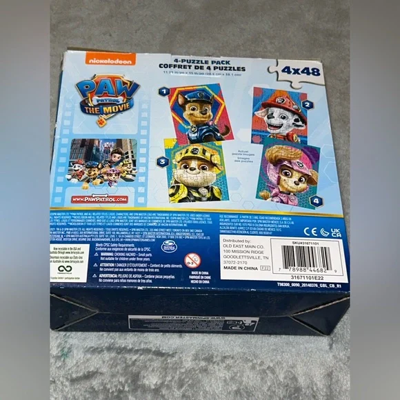 Nickelodeon Paw Patrol the Movie: 4 Puzzles Each W/48 Pieces *Complete* - Picture 6 of 7